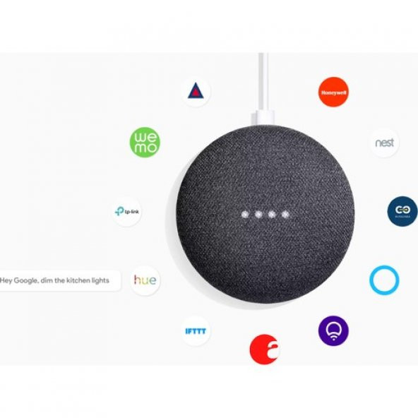 Google Home Mini Akıllı Ev Asistanı Hoparlör SİYAH - 3