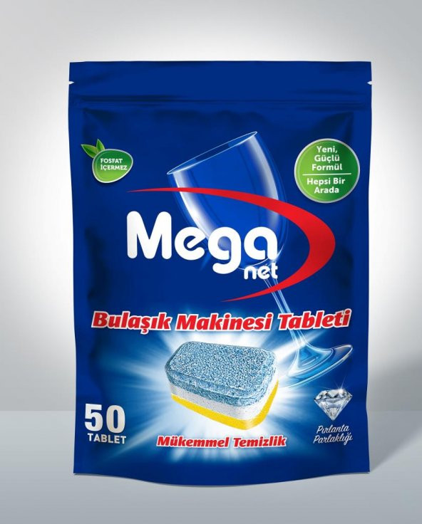 Meganet Hepsi Bir Arada Doğa Dostu Bulaşık Makinesi Tablet 50li