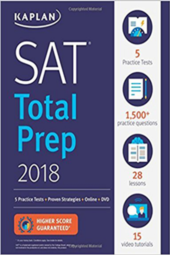 Kaplan SAT Total Prep 2018: Online + Book + DVD