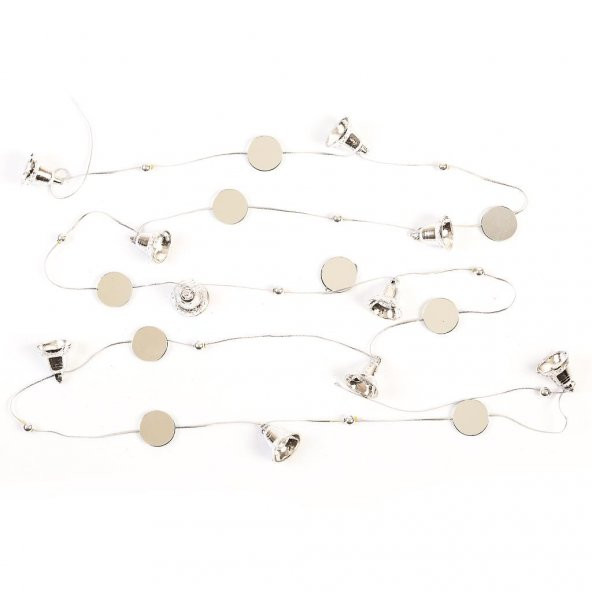 YILBAŞI GARLAND AYNALI GÜMÜŞ 2,50 M - 4