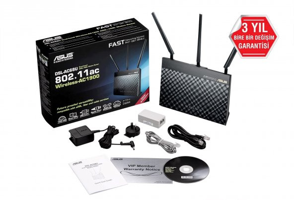 ASUS DSL-AC68U AC1900 Torrent VPN 3G/4G VDSL Fiber Gigabit Modem - 4