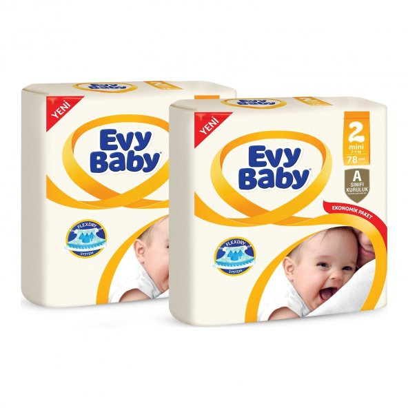 Evy Baby Bebek Bezi 2 Beden Mini Süper Fırsat Paketi 120 Adet - 3