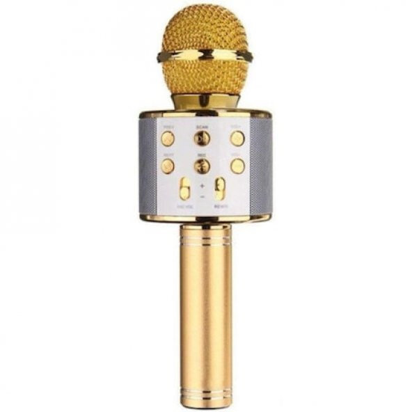 Bluetooth Karaoke Mikrofon Speaker Mp3 Çalar Kart Girişli WS 858