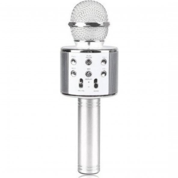 Bluetooth Karaoke Mikrofon Speaker Mp3 Çalar Kart Girişli WS 858 - 3