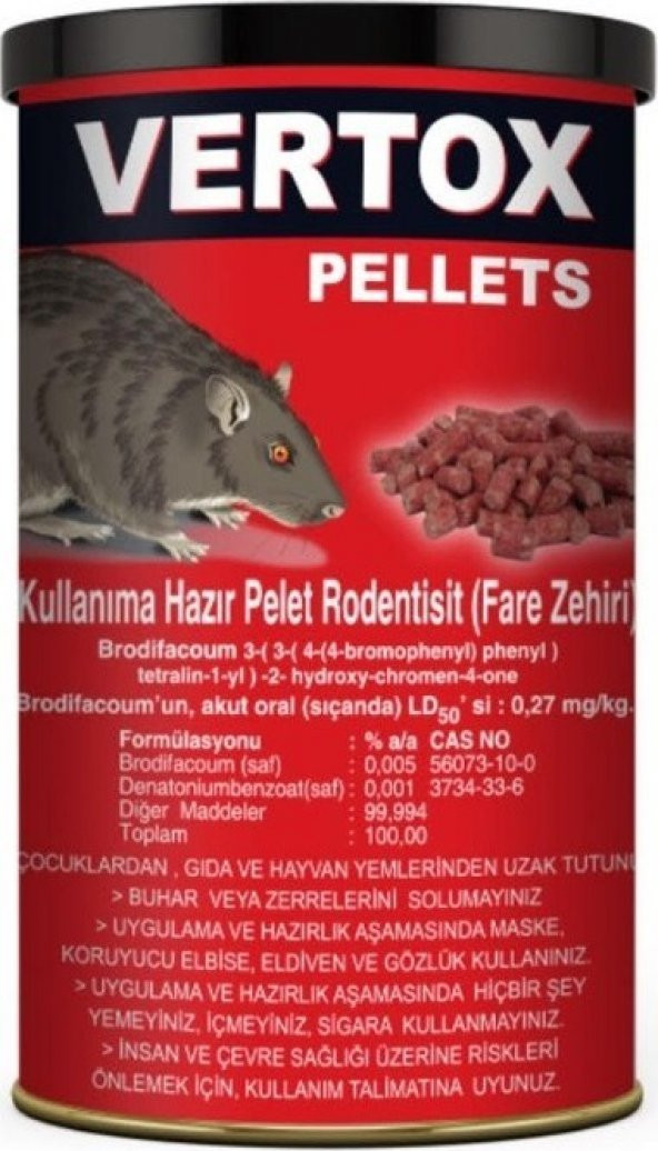 Filo Yapı Vertox Pellet Fare Zehiri 100 gr