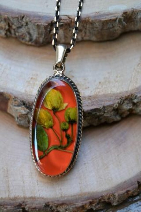 STONEAGE JEWELLERY Kuru Çiçek Bayan Kolye - Resim 2