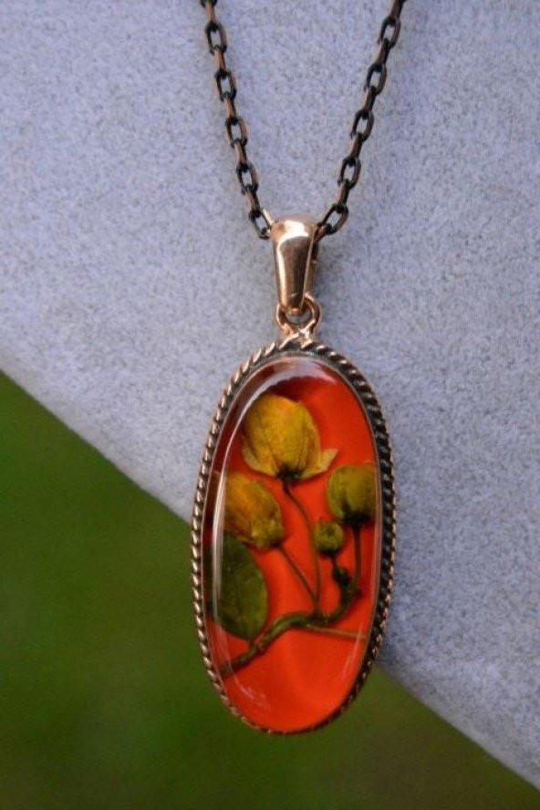 STONEAGE JEWELLERY Kuru Çiçek Bayan Kolye - Resim 3