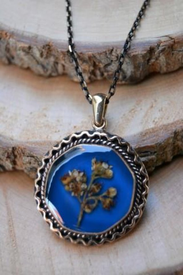 STONEAGE JEWELLERY Kuru Çiçek Bayan Kolye - Resim 2