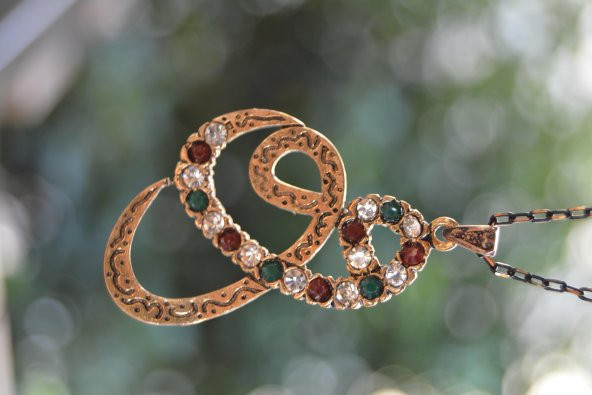 STONEAGE Çift Vav Bayan Kolye Zincir Hediyeli - Resim 4