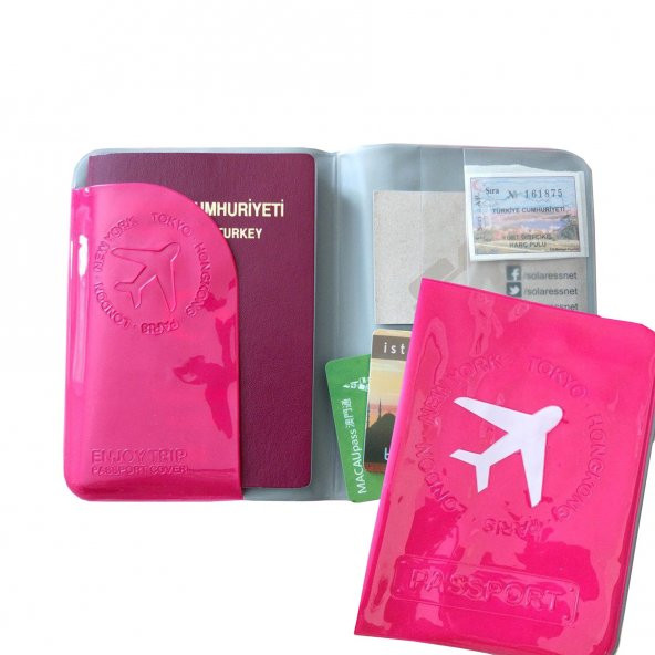 Solaress Pasaport Kılıfı Pasaportluk Seyahat Cüzdanı Pk