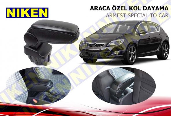 Niken Araca Özel Opel Astra J Vidasız Kol Dayama Kolçak Siyah 2010 Üzeri