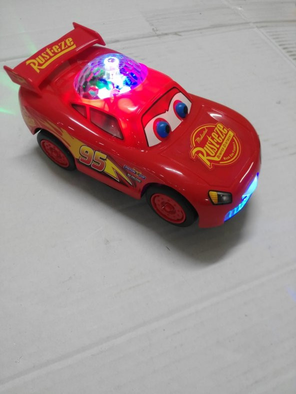 Oyuncak Şimşek Mcqueen Pilli Işıklı Dil Çıkaran 3D Araba - 2