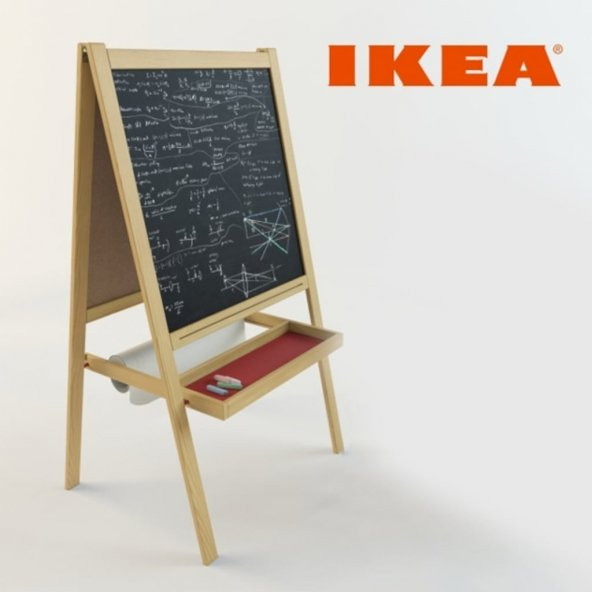 IKEA Mala Yazı Tahtası Çift Yönlü Ayaklı Çizim Tahtası 3104 - 2