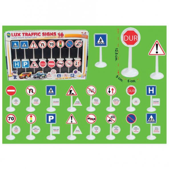 Pilsan Lüx Trafşk İşaretleri Montessori Etkinlik Eğitici Zeka Oyuncakları