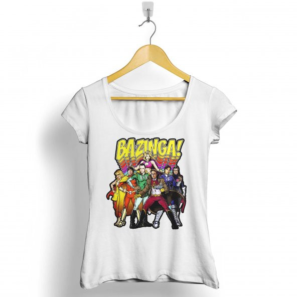 BAZINGA ŞAKA THE BIG BANG THEORY SHELDON COOPER KADIN TİŞÖRT - 2