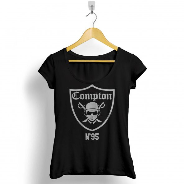 EAZY E COMPTON LOGO EAZY-E N 95 N95 KADIN TİŞÖRT