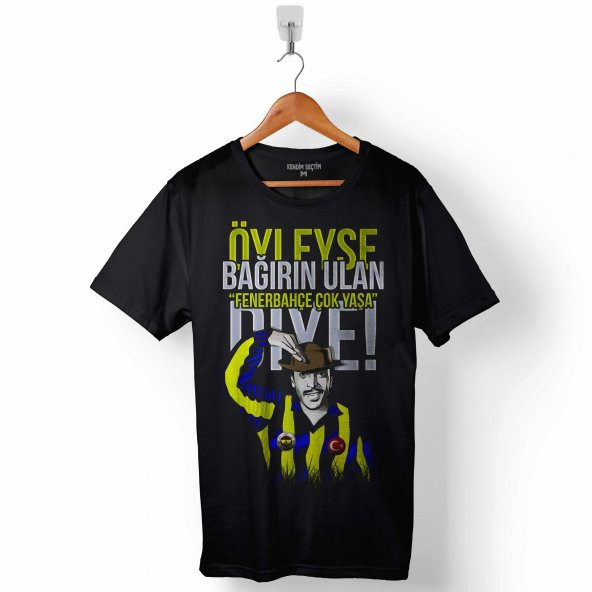 BAĞIRIN ULAN ÇOK YAŞA FENERBAHÇE DİYE SADRİ ALIŞIK ERKEK TİŞÖRT - 1