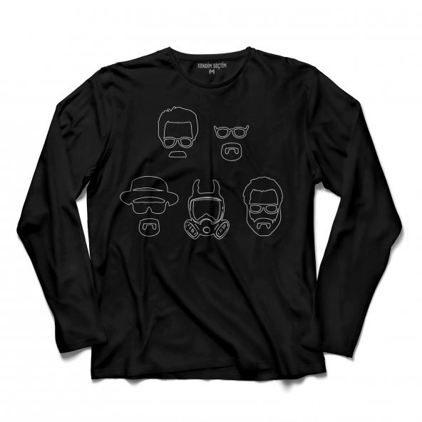BREAKING BAD HEISENBERG BR BA BROM BARYUM UZUN KOLLU TİŞÖRT