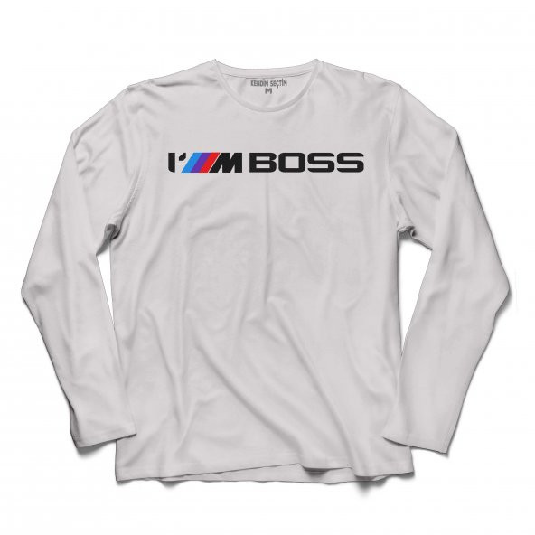 BMW M POWER SPORT IM I AM BOSS UZUN KOLLU TİŞÖRT - 2