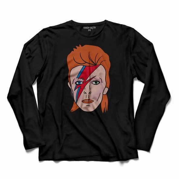 DAVID BOWIE BLACKSTAR BLACK STAR UZUN KOLLU TİŞÖRT - 1