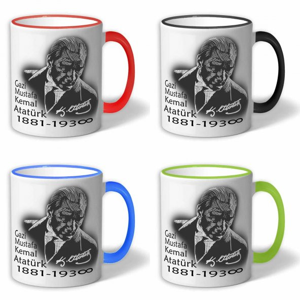 GAZİ MUSTAFA KEMAL ATATÜRK 1881 1938 1881-1938 KUPA BARDAK
