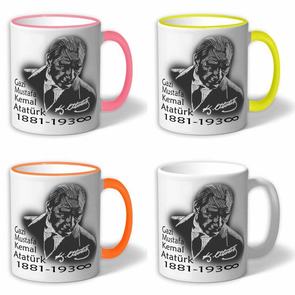 GAZİ MUSTAFA KEMAL ATATÜRK 1881 1938 1881-1938 KUPA BARDAK - 2