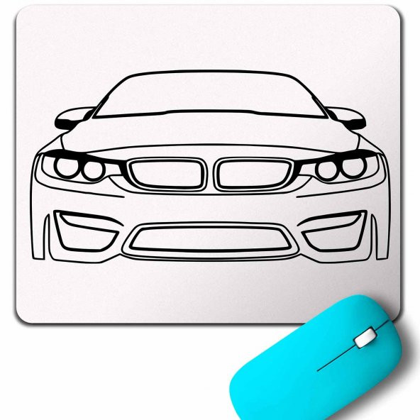BMW 4 M4 M SPORT POWER SİLÜET ÇİZİM MOUSE PAD