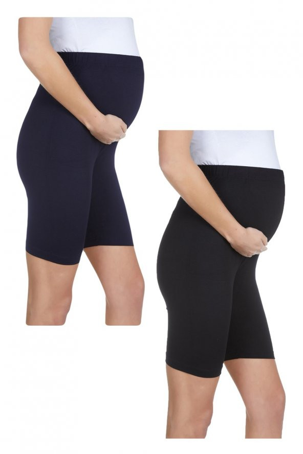 LuvmaBelly MYRA8028_8028 Beli Lastikli Hamile Şort Seti - 3