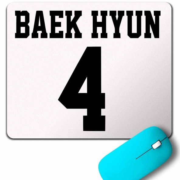 EXO BAEKHYUN 4 BAEK HYUN LOGO MOUSE PAD