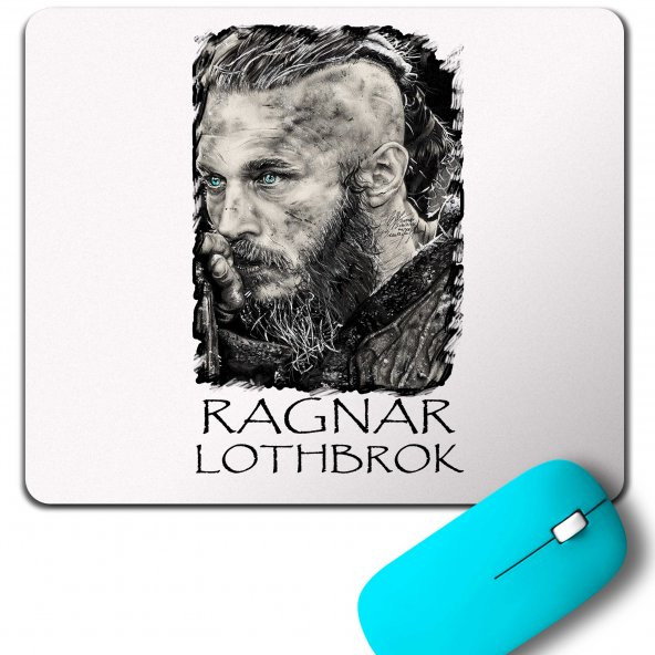 VIKINGS RAGNAR LOTHBROK LOGO SKULL HEAD VİKİNGLER MOUSE PAD