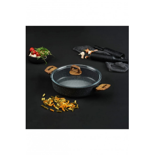 Leydi Marble Granit Karnıyarık Tencere 26cm - 3