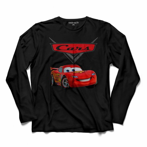 CARS ŞİMŞEK MC QUEEN ARABALAR LOGO UZUN KOLLU TİŞÖRT