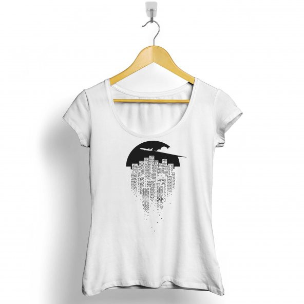 UÇAK YOLCULUK SEYAHAT SAY GOODBYE TO THE CITY KADIN TİŞÖRT - Resim 2