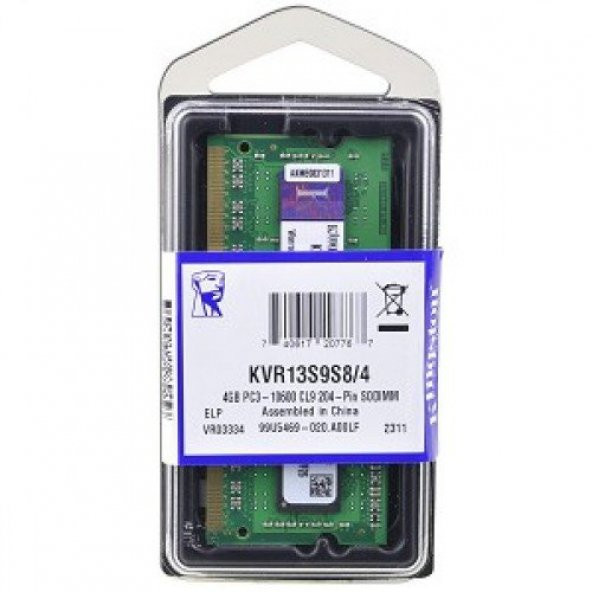 Kingston 4GB D3 SoDIMM 1333 KVR13S9S8/4