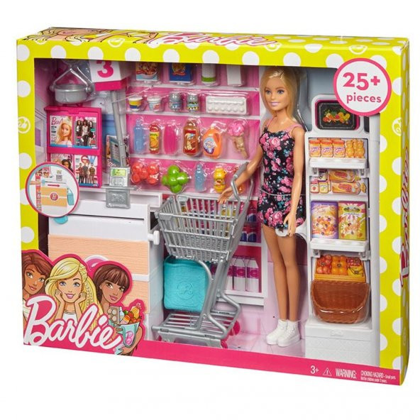 FRP01 Barbie Süpermarkette Oyun Seti /Barbienin Hayatı