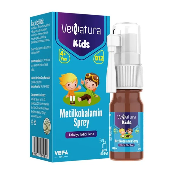 Venatura Kids B12 Metilkobalamin Sprey 60 Puf