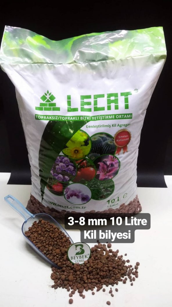 Kil Bilyesi LECAT 10 L 3-8mm Hydroton Hidrokültür Clay