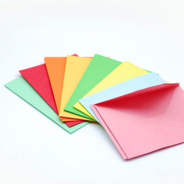 100 lü Karışık Renk Mektup Zarfı (13x18 cm)