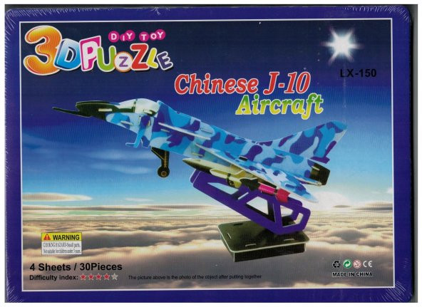 3D Puzzle 3 Boyutlu Maket Puzzle Uçak Savaş Uçağı F-16