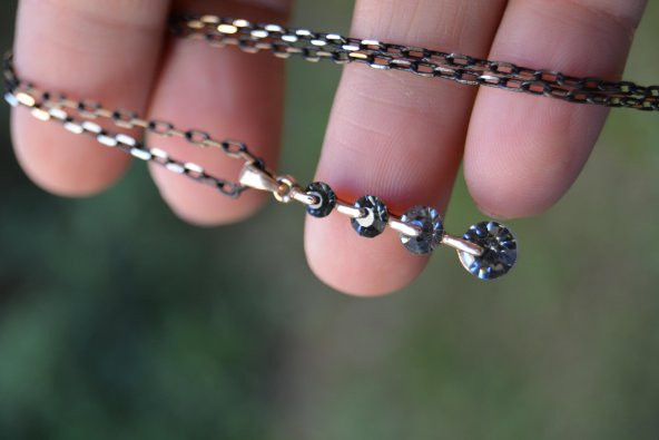 STONEAGE Antrasit Taşlı Zirkon Bayan Set - 4