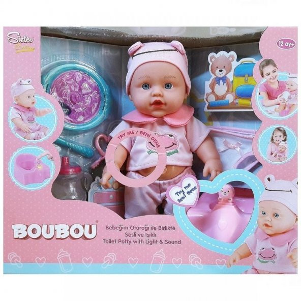 Boubou Işıklı Oturaklı Bebek Pembe
