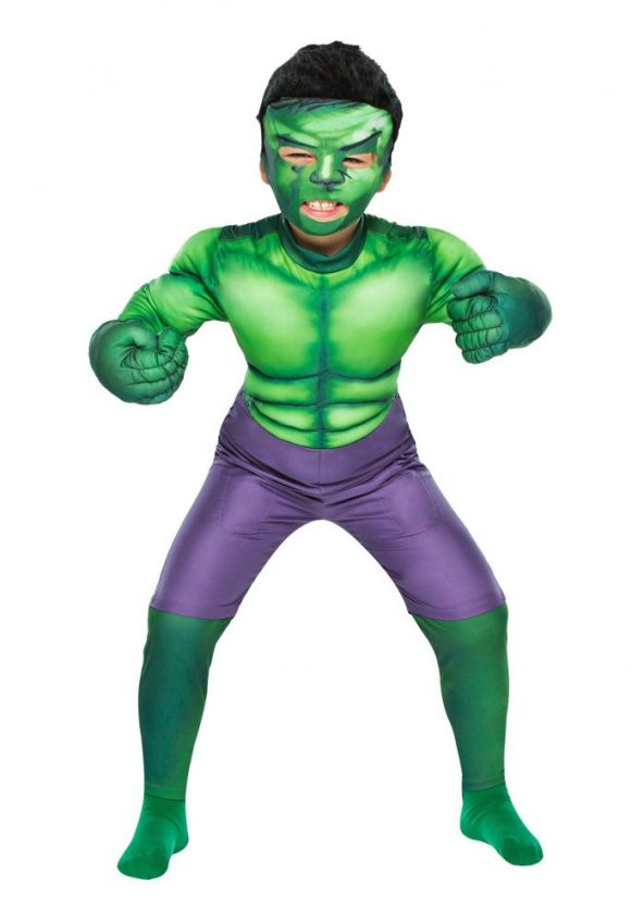 Hulk Basic Kostüm 4-6 Yaş