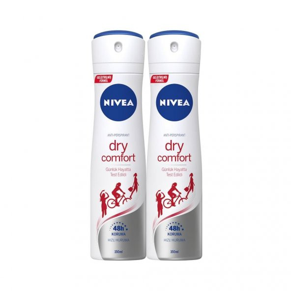 Nivea Deo Sprey Dry Comfort 150 ml Kadın 2li Eko Set