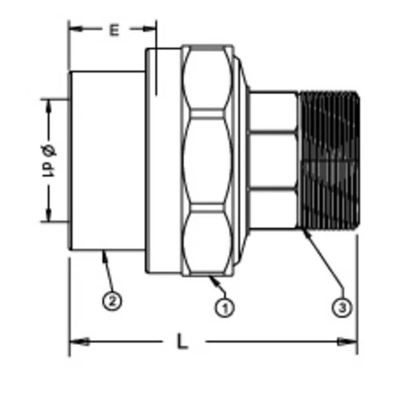 Formül PPRC 32X1 mm Oynar Başlı Erkek Rekor PN25 (1 Adet) - 3