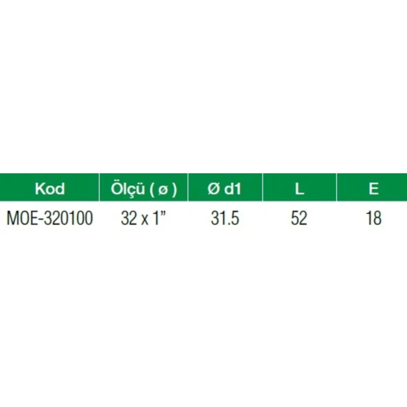 Formül PPRC 32X1 mm Oynar Başlı Erkek Rekor PN25 (1 Adet) - 4