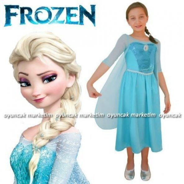 Frozen Kostümü Elsa Buzlar Prensesi 2-3 Yaş