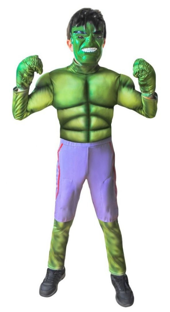 Hulk Kostüm 7-9 Yaş