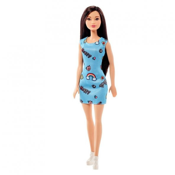 Mattel Barbie Mavi Elbiseli Şık Bebek FJF16