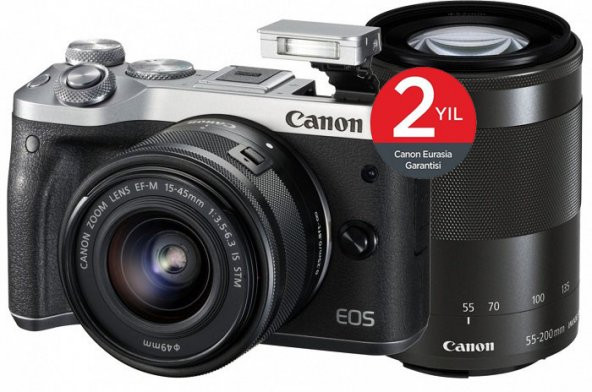 Canon EOS M6 + 15-45mm + 55-200mm Lens