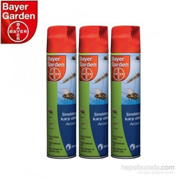 Bayer Sineklere Karşı Etkili Aerosol 300 ml X 3 Adet
